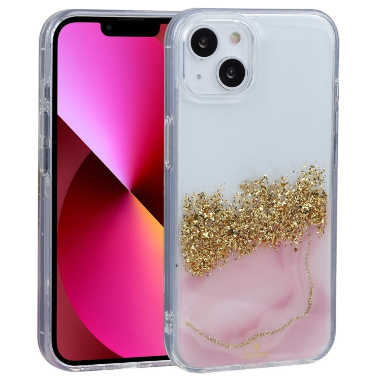 For iPhone 14 DFANS DESIGN Dual-color Starlight Shining Phone Case (Pink) - iPhone 14 Cases by DFANS DESIGN | Online Shopping UK | buy2fix