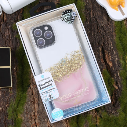 For iPhone 14 Pro Max DFANS DESIGN Dual-color Starlight Shining Phone Case (Pink) - iPhone 14 Pro Max Cases by DFANS DESIGN | Online Shopping UK | buy2fix