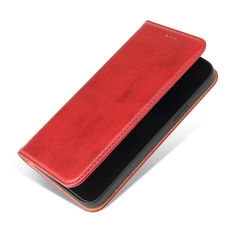 For iPhone 14 Fierre Shann PU Genuine Leather Texture Leather Phone Case (Red) - iPhone 14 Cases by FIERRE SHANN | Online Shopping UK | buy2fix