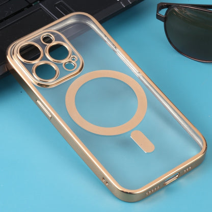 For iPhone 14 Pro Max MagSafe Electroplating Straight TPU Phone Case (Gold) - iPhone 14 Pro Max Cases by buy2fix | Online Shopping UK | buy2fix
