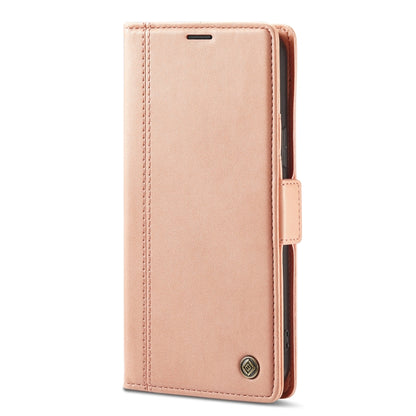 For iPhone 14 Pro LC.IMEEKE Magnetic Buckle Leather Phone Case(Rose Gold) - iPhone 14 Pro Cases by LC.IMEEKE | Online Shopping UK | buy2fix