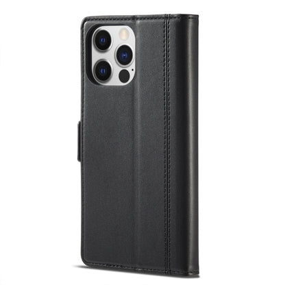 For iPhone 14 LC.IMEEKE Magnetic Buckle Leather Phone Case (Black) - iPhone 14 Cases by LC.IMEEKE | Online Shopping UK | buy2fix