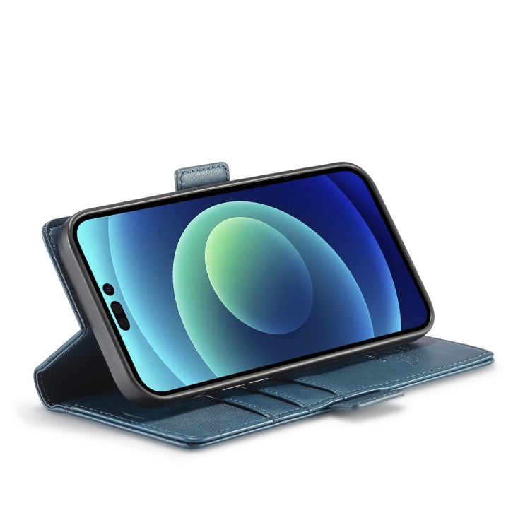 For iPhone 14 LC.IMEEKE Magnetic Buckle Leather Phone Case (Blue) - iPhone 14 Cases by LC.IMEEKE | Online Shopping UK | buy2fix