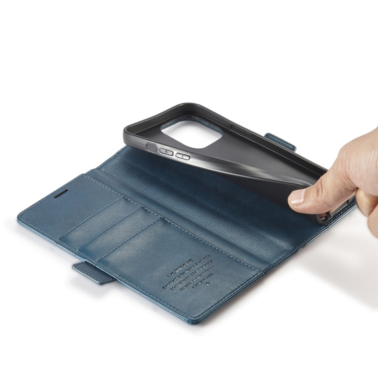 For iPhone 14 LC.IMEEKE Magnetic Buckle Leather Phone Case (Blue) - iPhone 14 Cases by LC.IMEEKE | Online Shopping UK | buy2fix