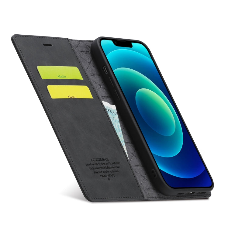 For iPhone 14 LC.IMEEKE Strong Magnetic Leather Phone Case with Holder & Card Slots & Wallet (Black) - iPhone 14 Cases by LC.IMEEKE | Online Shopping UK | buy2fix