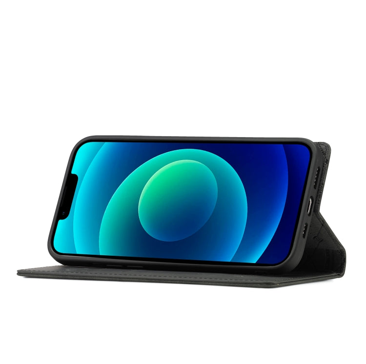 For iPhone 14 LC.IMEEKE Strong Magnetic Leather Phone Case with Holder & Card Slots & Wallet (Black) - iPhone 14 Cases by LC.IMEEKE | Online Shopping UK | buy2fix