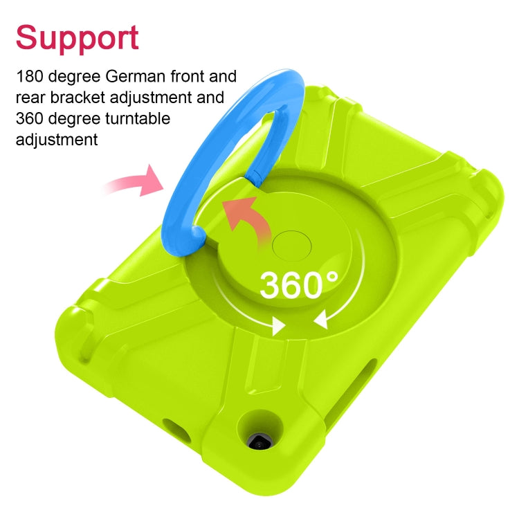 For Galaxy Tab A 8.0 (2019) T290 / T295 PC + Silicone Shockproof Combination Case with 360 Degree Rotating Holder & Handle(Grass Green+Blue) - Other Galaxy Tab PC by buy2fix | Online Shopping UK | buy2fix