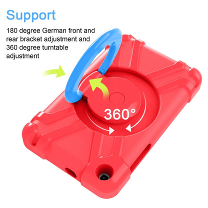 For Galaxy Tab A 8.0 (2019) T290 / T295 PC + Silicone Shockproof Combination Case with 360 Degree Rotating Holder & Handle(Red+Blue) - Other Galaxy Tab PC by buy2fix | Online Shopping UK | buy2fix