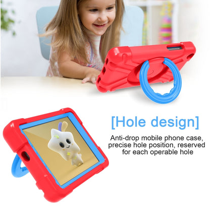 For Galaxy Tab A 8.0 (2019) T290 / T295 PC + Silicone Shockproof Combination Case with 360 Degree Rotating Holder & Handle(Red+Blue) - Other Galaxy Tab PC by buy2fix | Online Shopping UK | buy2fix
