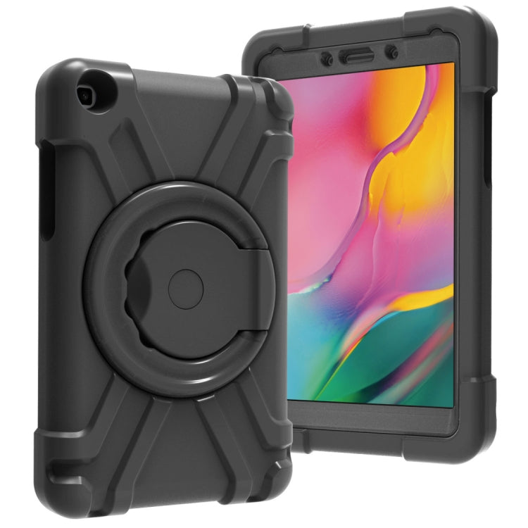 For Galaxy Tab A 8.0 (2019) T290 / T295 PC + Silicone Shockproof Combination Case with 360 Degree Rotating Holder & Handle(Black) - Other Galaxy Tab PC by buy2fix | Online Shopping UK | buy2fix