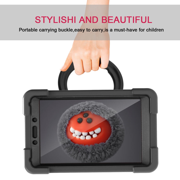 For Galaxy Tab A 8.0 (2019) T290 / T295 PC + Silicone Shockproof Combination Case with 360 Degree Rotating Holder & Handle(Black) - Other Galaxy Tab PC by buy2fix | Online Shopping UK | buy2fix