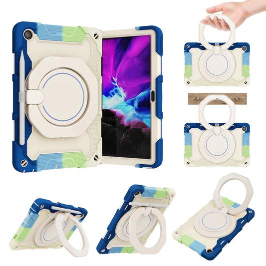 For Lenovo Tab M10 Plus 3rd Gen Armor Contrast Color Silicone + PC Tablet Case(Colorful Blue) - Lenovo by buy2fix | Online Shopping UK | buy2fix