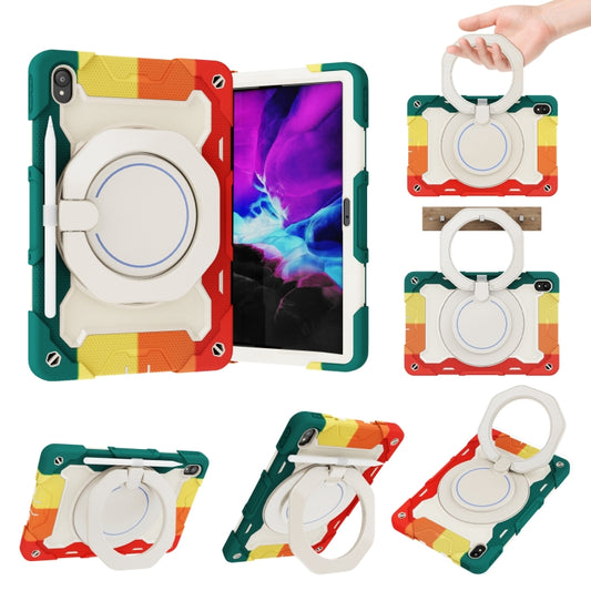 For Lenovo Tad P11 Armor Contrast Color Silicone + PC Tablet Case(Colorful Red) - Lenovo by buy2fix | Online Shopping UK | buy2fix