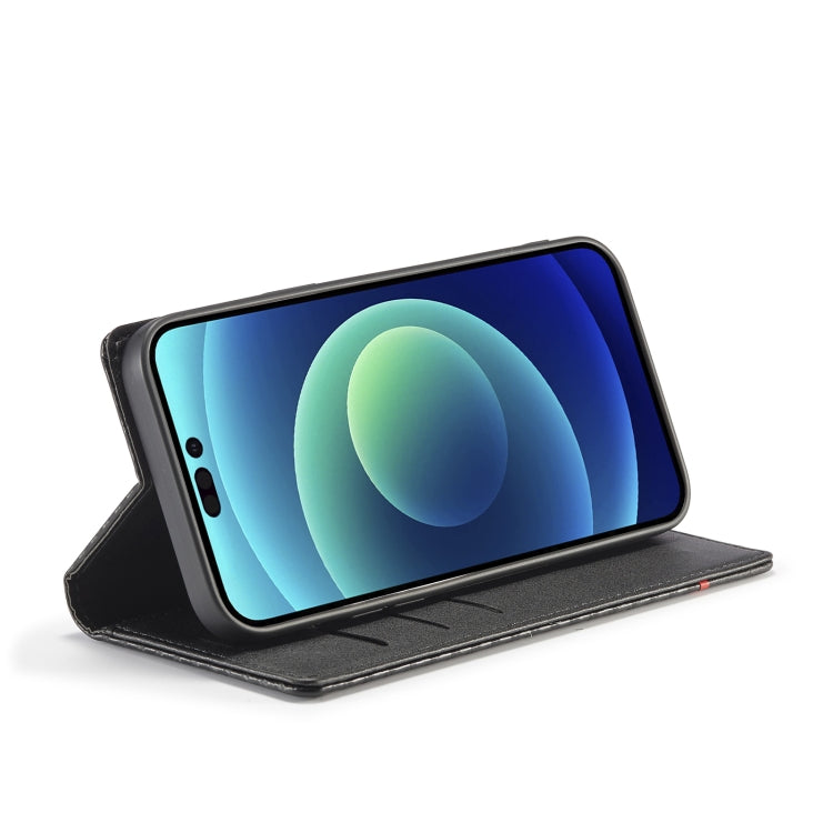 For iPhone 14 Pro Max LC.IMEEKE Carbon Fiber PU + TPU Leather Case (Vertical Black) - iPhone 14 Pro Max Cases by LC.IMEEKE | Online Shopping UK | buy2fix