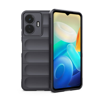 For vivo Y77 5G Global Magic Shield TPU + Flannel Phone Case(Dark Grey) - vivo Cases by buy2fix | Online Shopping UK | buy2fix