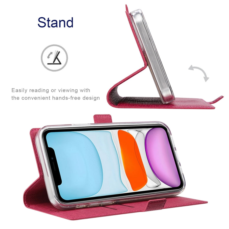 For iPhone 13 Pro ViLi K Series Dual-side Buckle Magsafe Leather Phone Case (Rose Red) - iPhone 13 Pro Cases by ViLi | Online Shopping UK | buy2fix