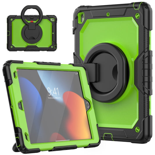 For iPad 10.2 2021 / 2020 / 2019 Bracelet Holder Silicone + PC Tablet Case(Yellow Green) - iPad 10.2 Cases by buy2fix | Online Shopping UK | buy2fix