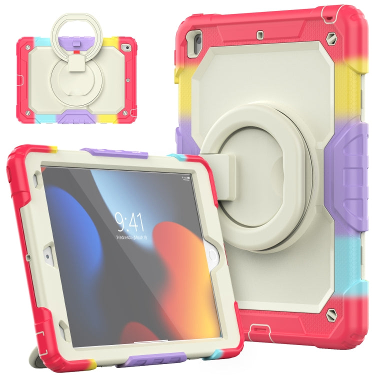 For iPad 10.2 2021 / 2020 / 2019 Bracelet Holder Silicone + PC Tablet Case(Colorful Red) - iPad 10.2 Cases by buy2fix | Online Shopping UK | buy2fix