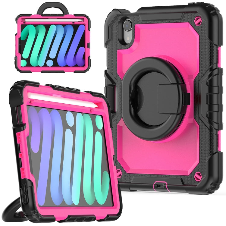 For iPad mini 2024 / mini 6 Bracelet Holder Silicone + PC Tablet Case(Rose Red) - iPad mini 6 Cases by buy2fix | Online Shopping UK | buy2fix