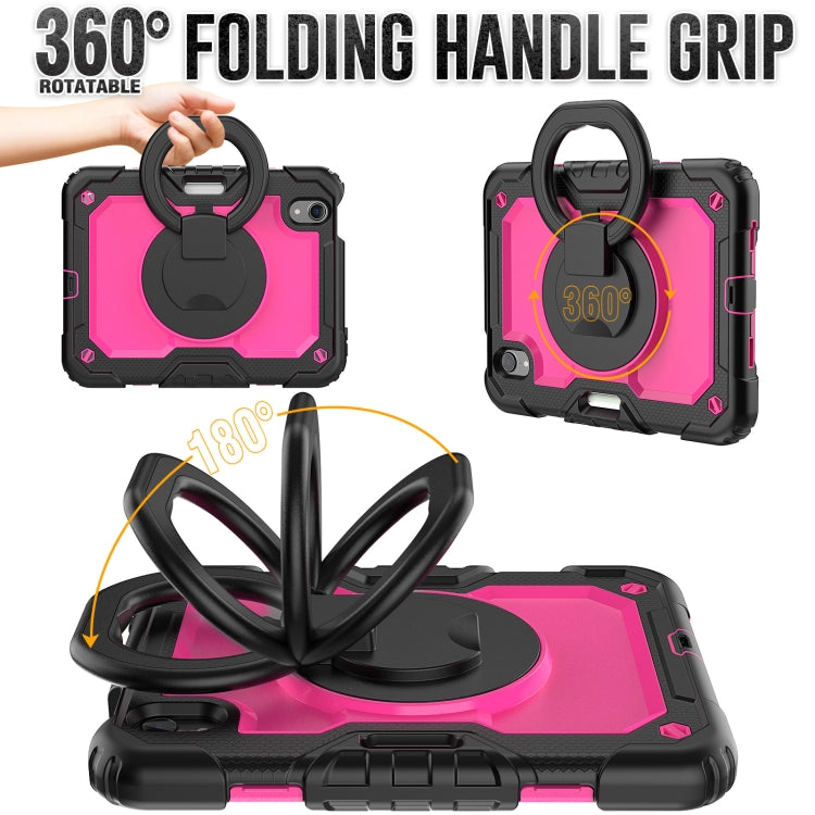 For iPad mini 2024 / mini 6 Bracelet Holder Silicone + PC Tablet Case(Rose Red) - iPad mini 6 Cases by buy2fix | Online Shopping UK | buy2fix