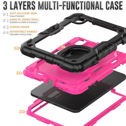 For iPad mini 2024 / mini 6 Bracelet Holder Silicone + PC Tablet Case(Rose Red) - iPad mini 6 Cases by buy2fix | Online Shopping UK | buy2fix