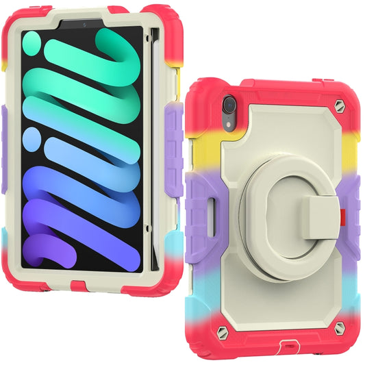 For iPad mini 2024 / mini 6 Bracelet Holder Silicone + PC Tablet Case(Colorful Red) - iPad mini 6 Cases by buy2fix | Online Shopping UK | buy2fix