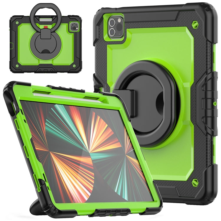 For iPad Pro 11 2022 / 2021 Bracelet Holder Silicone + PC Tablet Case For iPad Pro 11(Yellow Green) - iPad Pro 11 (2022/2021) Cases by buy2fix | Online Shopping UK | buy2fix
