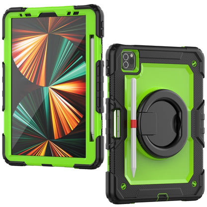 For iPad Pro 11 2022 / 2021 Bracelet Holder Silicone + PC Tablet Case For iPad Pro 11(Yellow Green) - iPad Pro 11 (2022/2021) Cases by buy2fix | Online Shopping UK | buy2fix