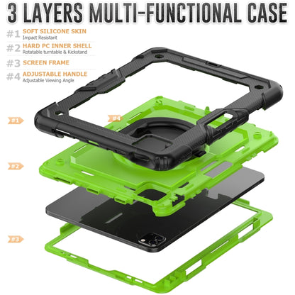 For iPad Pro 11 2022 / 2021 Bracelet Holder Silicone + PC Tablet Case For iPad Pro 11(Yellow Green) - iPad Pro 11 (2022/2021) Cases by buy2fix | Online Shopping UK | buy2fix