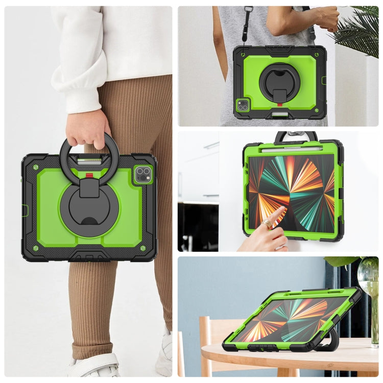 For iPad Pro 11 2022 / 2021 Bracelet Holder Silicone + PC Tablet Case For iPad Pro 11(Yellow Green) - iPad Pro 11 (2022/2021) Cases by buy2fix | Online Shopping UK | buy2fix