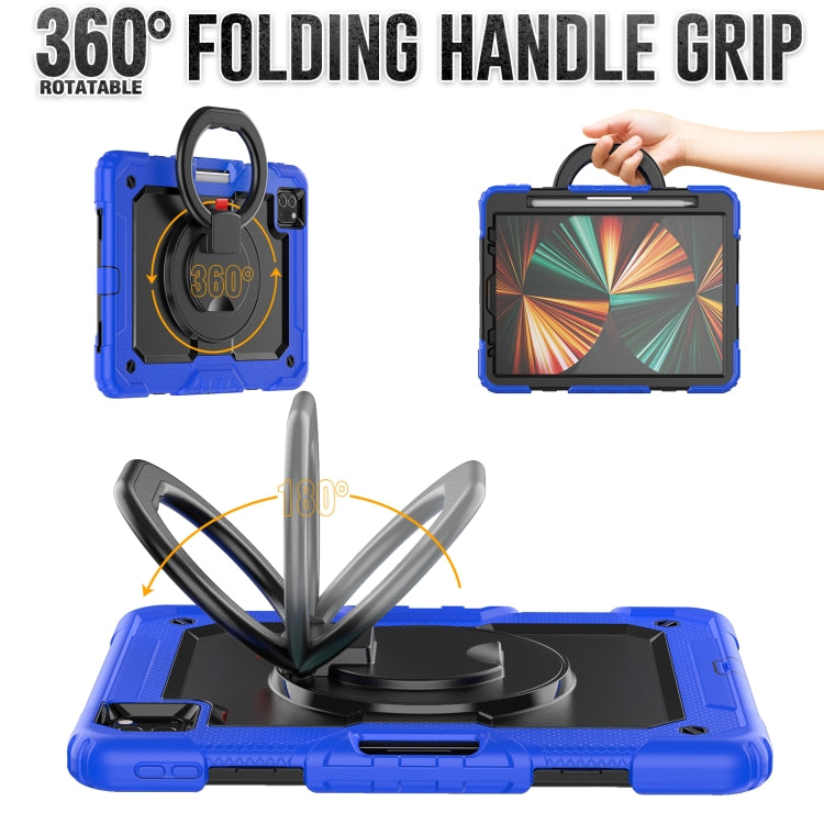 For iPad Pro 11 2022 / 2021 Bracelet Holder Silicone + PC Tablet Case For iPad Pro 11(Blue) - iPad Pro 11 (2022/2021) Cases by buy2fix | Online Shopping UK | buy2fix