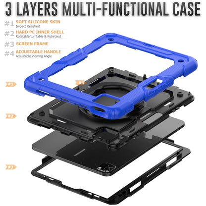 For iPad Pro 11 2022 / 2021 Bracelet Holder Silicone + PC Tablet Case For iPad Pro 11(Blue) - iPad Pro 11 (2022/2021) Cases by buy2fix | Online Shopping UK | buy2fix