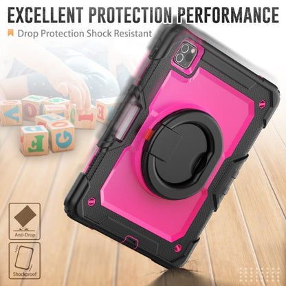 For iPad Pro 11 2022 / 2021 Bracelet Holder Silicone + PC Tablet Case For iPad Pro 11(Rose Red) - iPad Pro 11 (2022/2021) Cases by buy2fix | Online Shopping UK | buy2fix