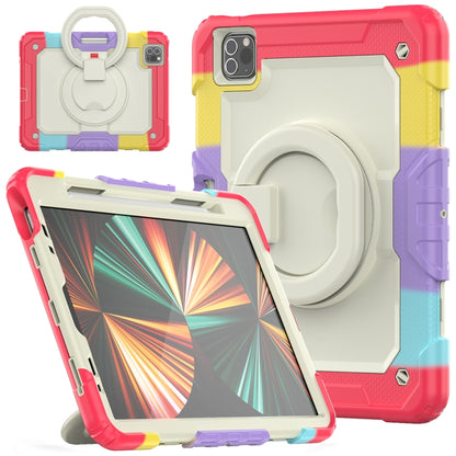 For iPad Pro 11 2022 / 2021 Bracelet Holder Silicone + PC Tablet Case For iPad Pro 11(Colorful Red) - iPad Pro 11 (2022/2021) Cases by buy2fix | Online Shopping UK | buy2fix