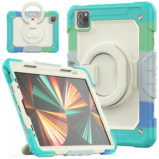 For iPad Pro 11 2022 / 2021 Bracelet Holder Silicone + PC Tablet Case For iPad Pro 11(Colorful Blue) - iPad Pro 11 (2022/2021) Cases by buy2fix | Online Shopping UK | buy2fix