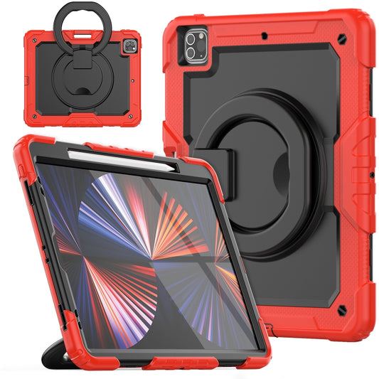 For iPad Pro 12.9 2021 Bracelet Holder Silicone + PC Tablet Case(Red) - iPad Pro 12.9 (2020) Cases by buy2fix | Online Shopping UK | buy2fix