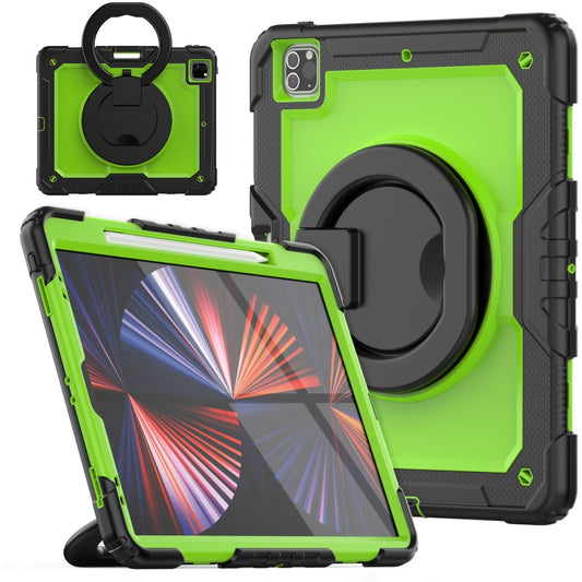 For iPad Pro 12.9 2021 Bracelet Holder Silicone + PC Tablet Case(Yellow Green) - iPad Pro 12.9 (2020) Cases by buy2fix | Online Shopping UK | buy2fix