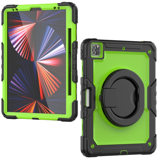 For iPad Pro 12.9 2021 Bracelet Holder Silicone + PC Tablet Case(Yellow Green) - iPad Pro 12.9 (2020) Cases by buy2fix | Online Shopping UK | buy2fix