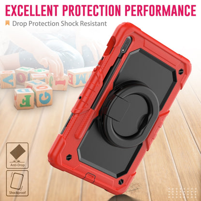 For Samsung Galaxy Tab S8 / S7 Bracelet Holder Silicone + PC Tablet Case(Red) by buy2fix