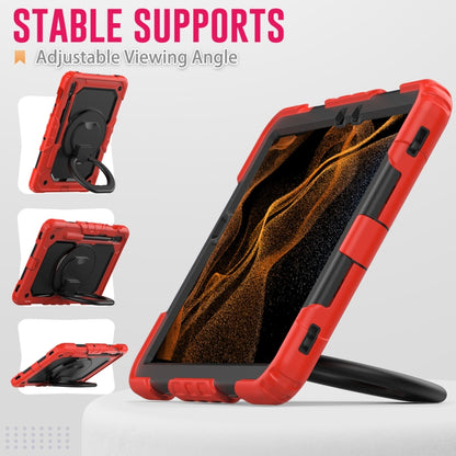 For Samsung Galaxy Tab S8 / S7 Bracelet Holder Silicone + PC Tablet Case(Red) by buy2fix