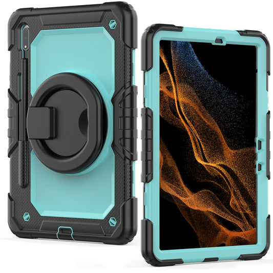 For Samsung Galaxy Tab S8 / S7 Bracelet Holder Silicone + PC Tablet Case(Light Blue) by buy2fix