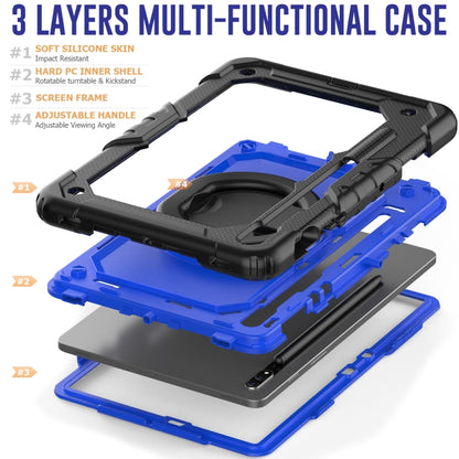 For Samsung Galaxy Tab S8 / S7 Bracelet Holder Silicone + PC Tablet Case(Dark Blue) by buy2fix