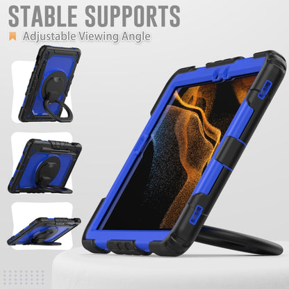 For Samsung Galaxy Tab S8 / S7 Bracelet Holder Silicone + PC Tablet Case(Dark Blue) by buy2fix