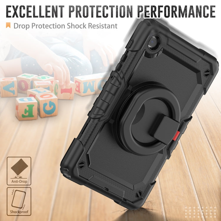 For Samsung Galaxy Tab A7 Lite Bracelet Holder Silicone + PC Tablet Case(Black) - Tab A7 Lite T220 / T225 by buy2fix | Online Shopping UK | buy2fix