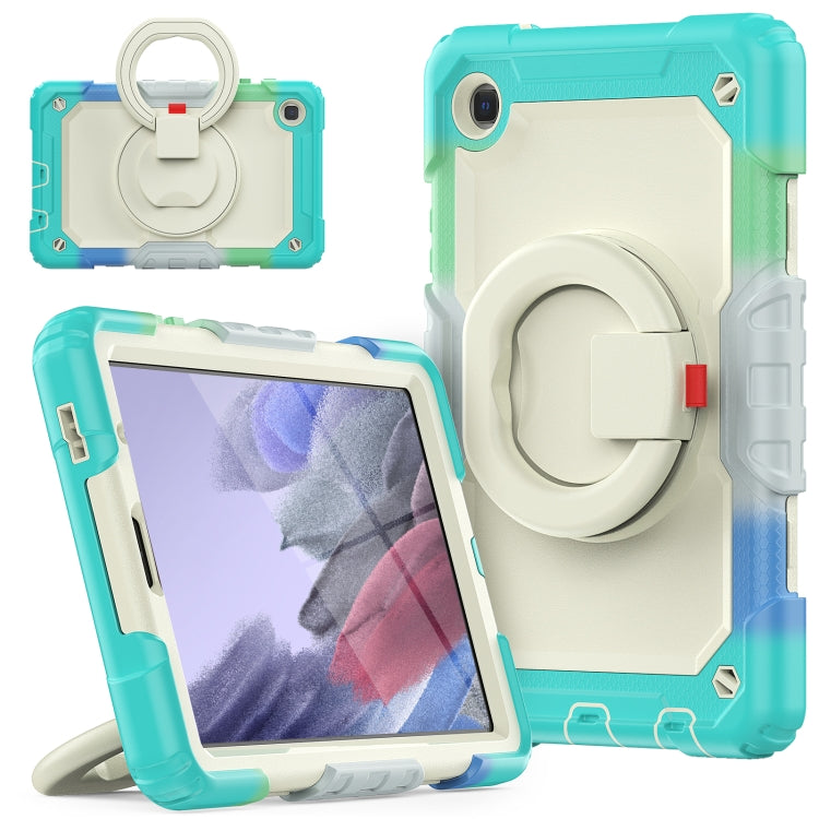 For Samsung Galaxy Tab A7 Lite Bracelet Holder Silicone + PC Tablet Case(Colorful Blue) - Tab A7 Lite T220 / T225 by buy2fix | Online Shopping UK | buy2fix