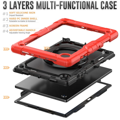 For Samsung Galaxy Galaxy Tab A8 Bracelet Holder Silicone + PC Tablet Case(Red) - Other Galaxy Tab PC by buy2fix | Online Shopping UK | buy2fix