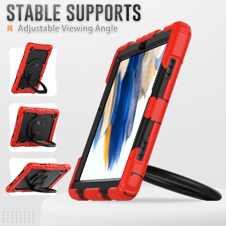 For Samsung Galaxy Galaxy Tab A8 Bracelet Holder Silicone + PC Tablet Case(Red) - Other Galaxy Tab PC by buy2fix | Online Shopping UK | buy2fix