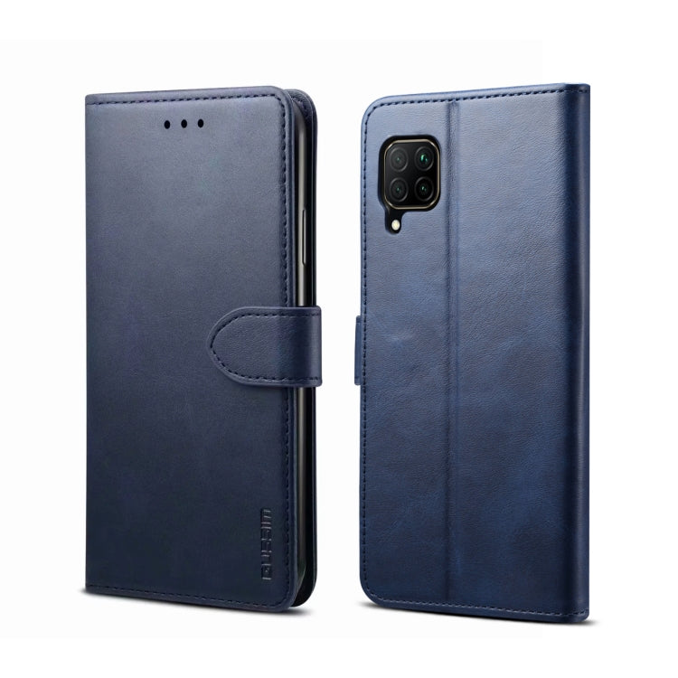 For Huawei P40 Lite/Nova 6 SE/7i GUSSIM Business Style Horizontal Flip Leather Case with Holder & Card Slots & Wallet(Blue) - Huawei Cases by GUSSIM | Online Shopping UK | buy2fix