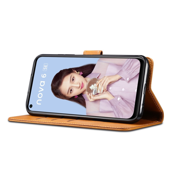 For Huawei P40 Lite/Nova 6 SE/7i GUSSIM Business Style Horizontal Flip Leather Case with Holder & Card Slots & Wallet(Blue) - Huawei Cases by GUSSIM | Online Shopping UK | buy2fix