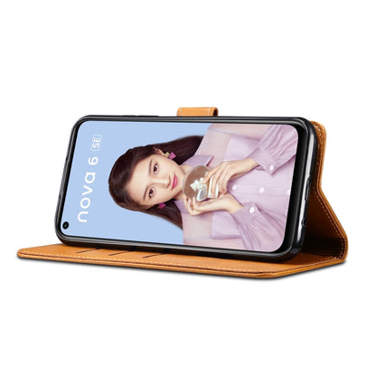 For Huawei P40 Lite/Nova 6 SE/7i GUSSIM Business Style Horizontal Flip Leather Case with Holder & Card Slots & Wallet(Blue) - Huawei Cases by GUSSIM | Online Shopping UK | buy2fix